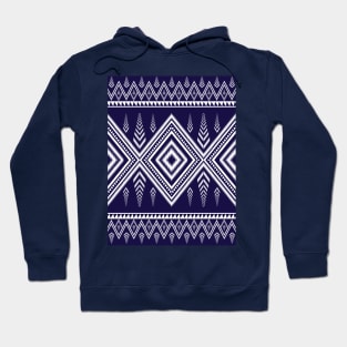 Beautiful tribal pattern in blue and white Hoodie